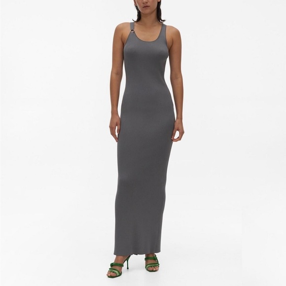 Helmut Lang Dresses & Skirts - Helmut Lang Ring Tank Ribbed Maxi Dress
